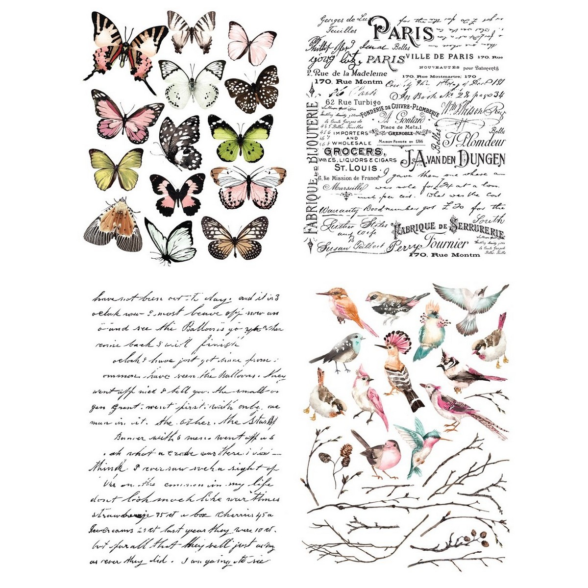 Prima re-Design Decor transfer Music & Butterflies 24